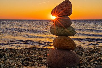 Steine vor Sonnenuntergang von Stephan Zaun