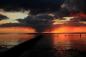 Ameland/Zonsopkomst op het wad sur Rinnie Wijnstra