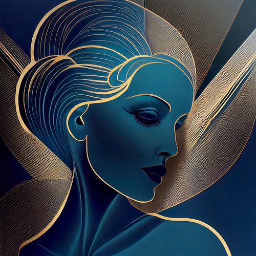 Feuilles d'or de la ligne