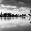 Schwerin - Panorama (black and white) by Frank Herrmann
