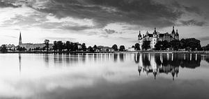 Schwerin - Panorama (Schwarzweiss)