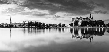Schwerin - Panorama (noir et blanc)