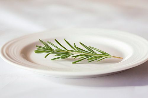 Rozemarijn op een bord