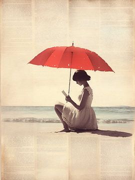 Summer Stories: A Lady, A Book and A Red Umbrella by Color Square