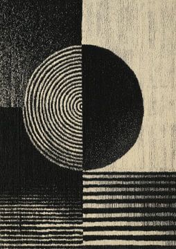 Abstract Geometry Black and White by Niklas Maximilian