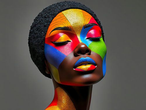 A colourful portrait of a woman-7