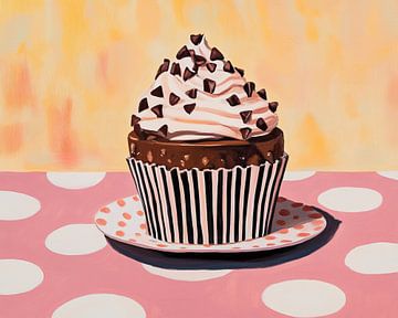 Cupcake | Zoet Gebak Schilderij van De Mooiste Kunst