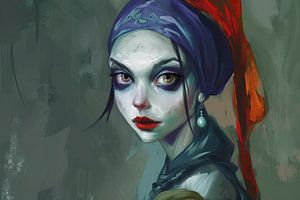 Das Mädchen mit dem Perlenohrring | Mädchen Perle Vermeer von ARTEO Gemälde