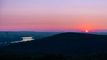Zonsondergang bij Bonn van Oliver März