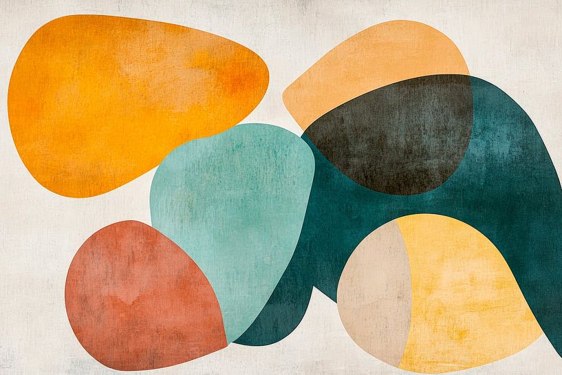 Des formes abstraites aux couleurs douces par Poster Art Shop