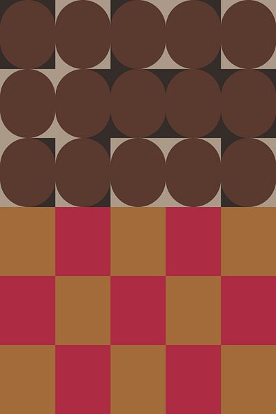 Retro geometrisch patroon nr. 2_7 van Dina Dankers