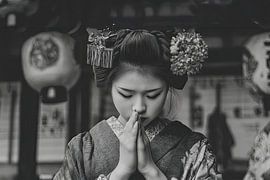spiritual japan praying Geisha by Egon Zitter