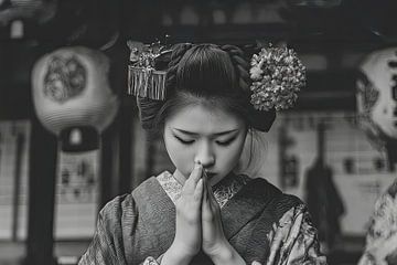 spiritual japan praying Geisha