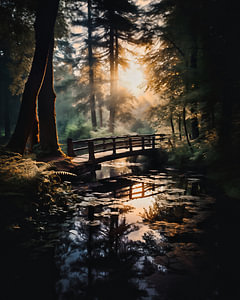 Brücke über den Waldbach