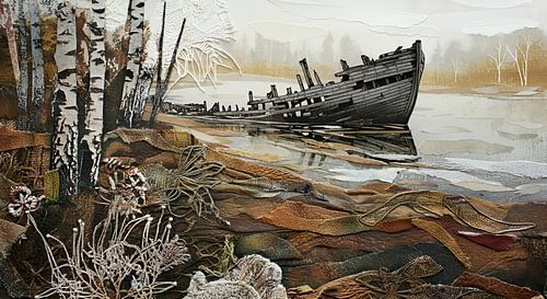 Schipbreuk in het moeras