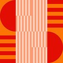 Funky retro geometrisch 7_1. Moderne abstracte kunst in heldere kleuren. van Dina Dankers thumbnail
