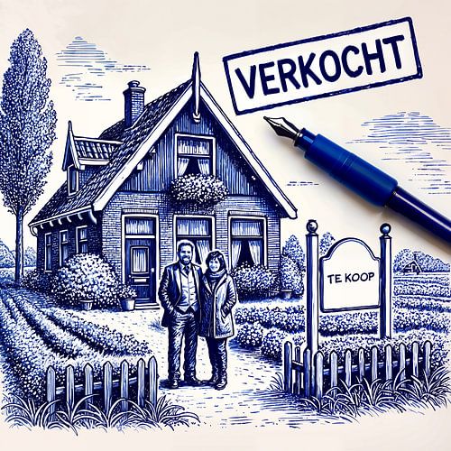 Ballpoint AI Kunst – Huis Te Koop / Verkocht