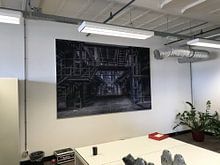 Klantfoto: Pijpen en buizen in de fabriek van Truus Nijland, als print op doek