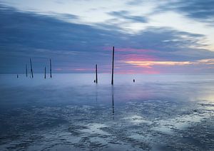 Coucher de soleil sur le Haringvliet sur Raoul Baart