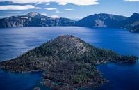 Vulkanisch eiland in Crater Lake, Oregon, VS