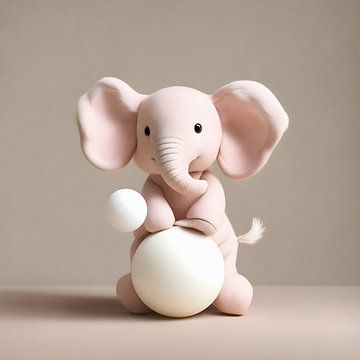 Beige Little Elephant by Georgia Chagas