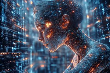 robot in digitale technologische omgeving van Egon Zitter
