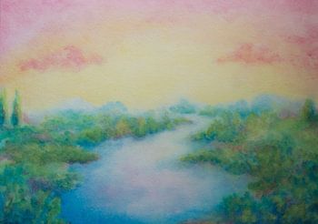 Entlang der Ufer des Flusses