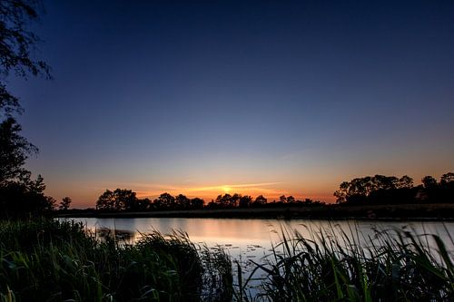 Zonsondergang Leekstervaart