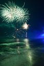 Feuerwerk am Strand von Zingst von Christian Müringer Miniaturansicht