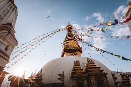 Beneath the eyes of Boudhanath by Roy Mosterd