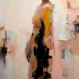 Die Kraft der Frau | abstrakt in warmen Farben von Lauren Wilde