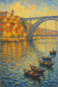 Goldenes Licht über dem Douro - Porto in Abendharmonie