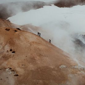 Wandelaars op Kerlingarfjöll IJsland van Lauw Design & Photography