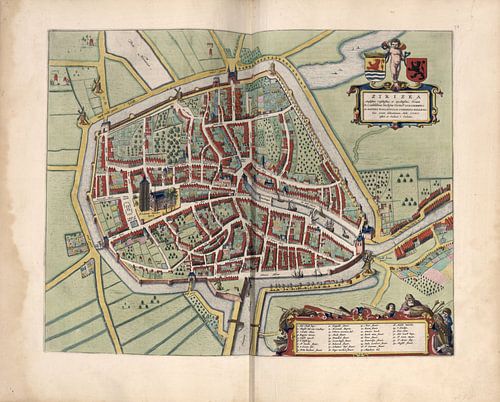 Zierikzee, Stadsplattegrond Joan Blaeu 1652