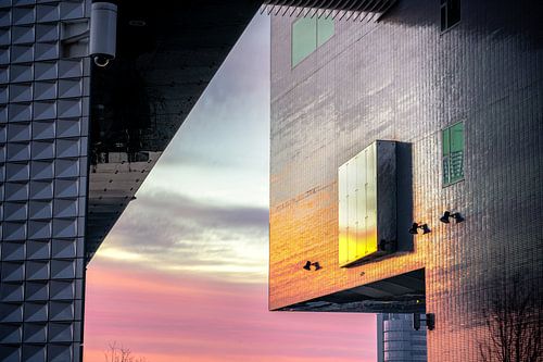 Komposition Architektur Detail bei Sonnenaufgang