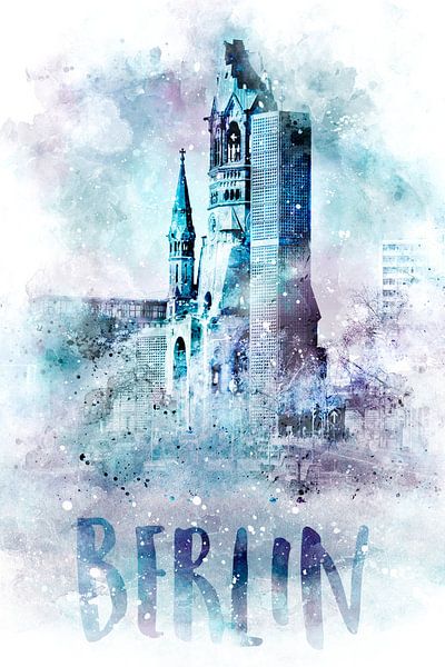 Modern Art BERLIN | jazzy watercolor by Melanie Viola