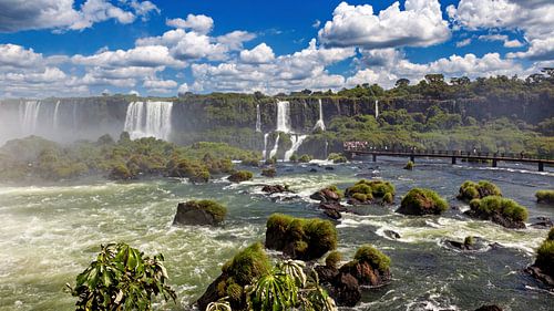 The Iguazu Falls between Argentina and Brazil
