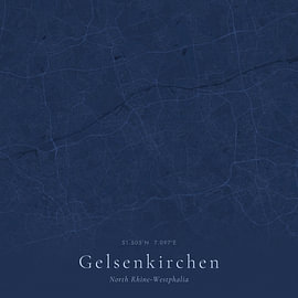 Historische Landkarte von Gelsenkirchen, Deutschland von Ortsdrucke