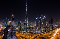 Burj Khalifa Dubai by Night van Sjoerd Tullenaar thumbnail