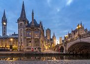 Graslei with the towers of Ghent van Marcel Derweduwen thumbnail