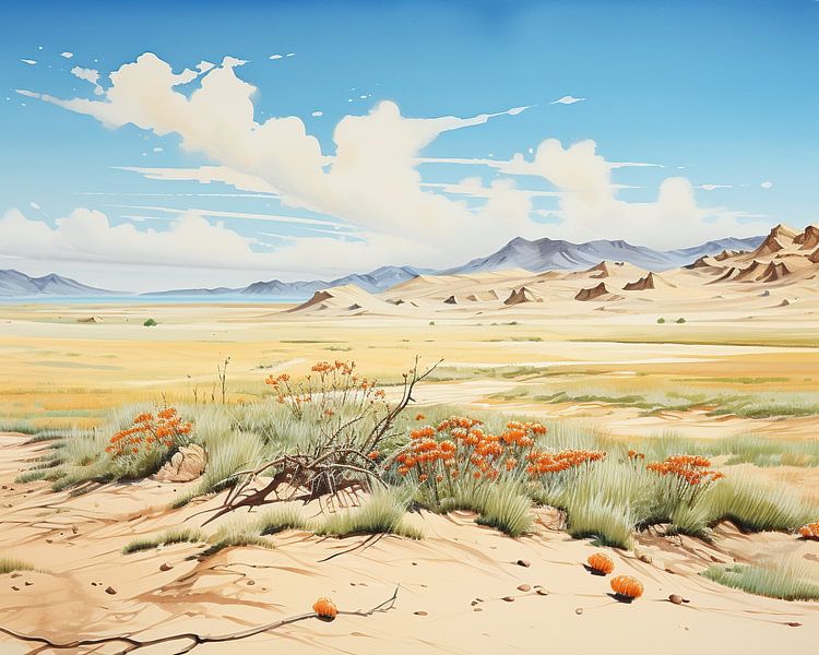 Mongolie Nature par Peinture Abstraite