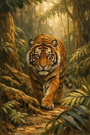 Sumatran Tiger in the Rainforest by Vínculae