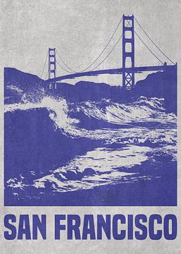 The Golden Gate Bridge in San Francisco by DEN Vector