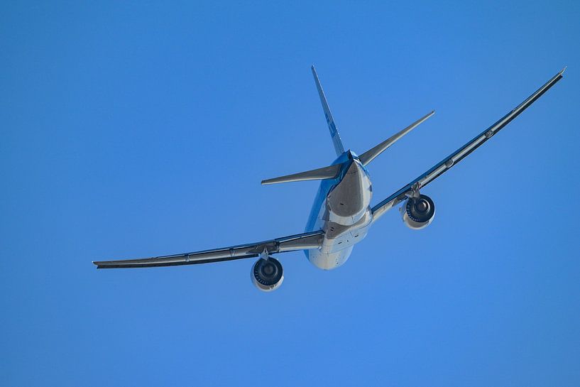 Boeing 777 of KLM taking off from Schiphol Amsterdam Airport by Sjoerd van der Wal Photography
