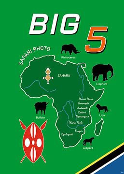 Big 5 Wild Safari Tanzania by PH Déco