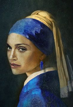 Madonna with the pearl earring, painting by Atelier Liesjes