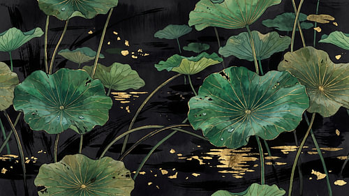 Golden Lotus Leaf