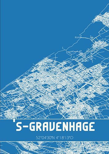 Blaupause | Karte | 's-Gravenhage (Zuid-Holland)