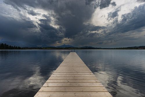 Onweer op komst aan de Hopfensee