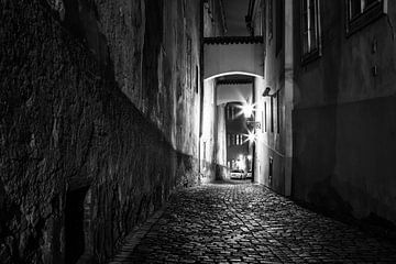 A narrow alley in the Old Town of Prague by Frank Herrmann